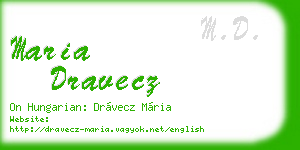 maria dravecz business card